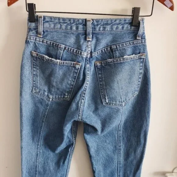 Reformation High-rise Celtic Wash Seamed Jeans Size 24 - Picture 4 of 9